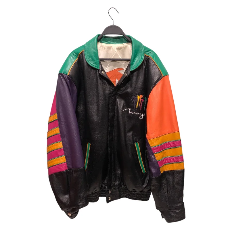 JEFF HAMILTON/Souvenir Jkt/XXL/Leather/BLK/Graphic/