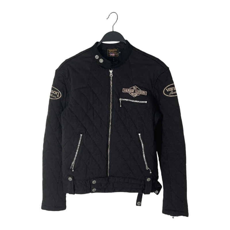 VANSON/Riders Jkt (S)/M/Cotton/BLK/SACRED TEAM JACKET