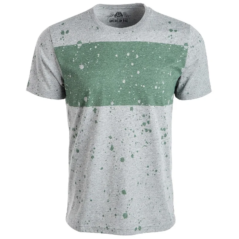 American Rag Men's Splatter Chest Stripe T-Shirt Dark Gray Size Extra Large - X-Large