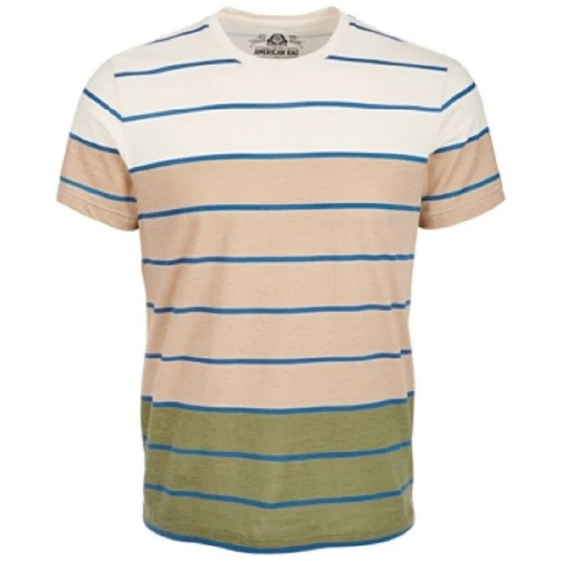 American Rag Men's Striped Pocket T-Shirt White Size Large