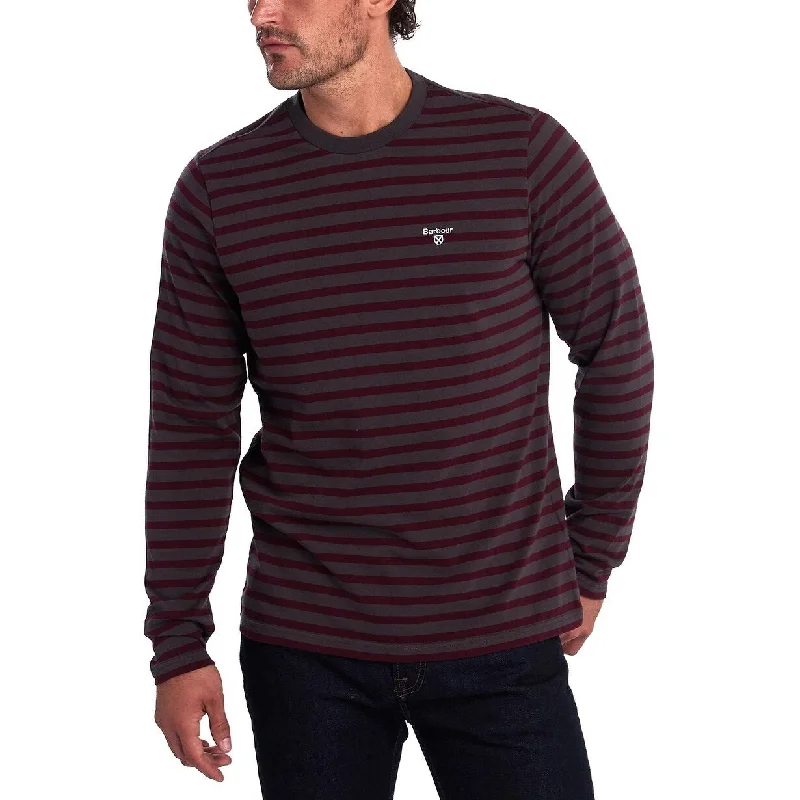 Barbour Men's Bow Stripe T-Shirt Charcoal Size X-Large