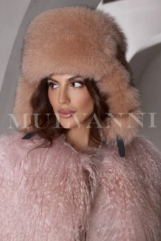 Camel Fox Fur Hat