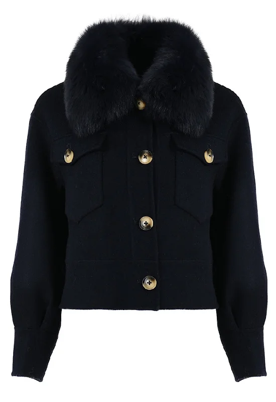 EVA Black Cashmere Coat