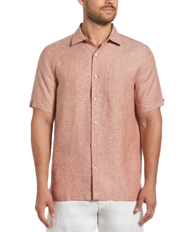 Classic Two-Tone Linen Shirt