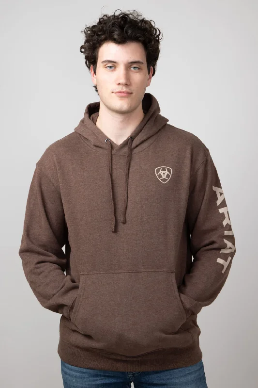 Ariat Logo Hoodie for Men in Chestnut | 10052769-CHESTNUT