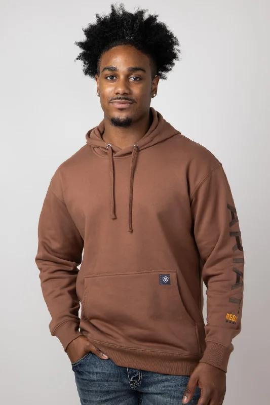 Ariat Rebar Graphic Hoodie for Men in Aztec Brown | 10052863-AZTEC