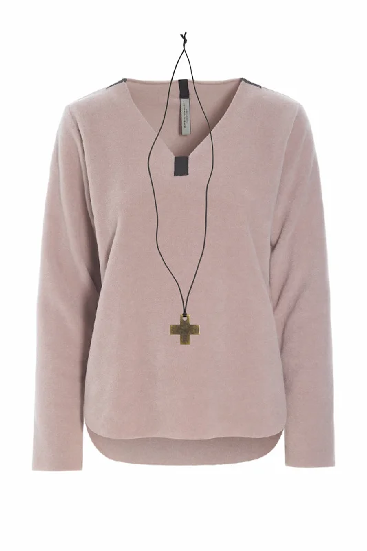 BLOUSE W/NECKLACE - 1362 - NUDE