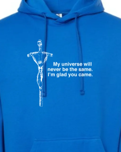 Glad He Came - Crucifix Hoodie Sweatshirt