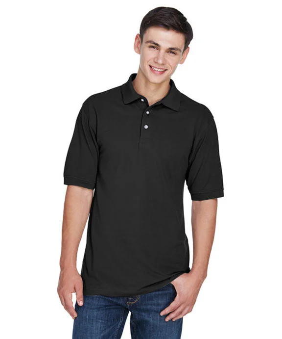 M265T - Harriton Mens Tall 5.6 oz. Easy Blend™ Polo Shirt | Black