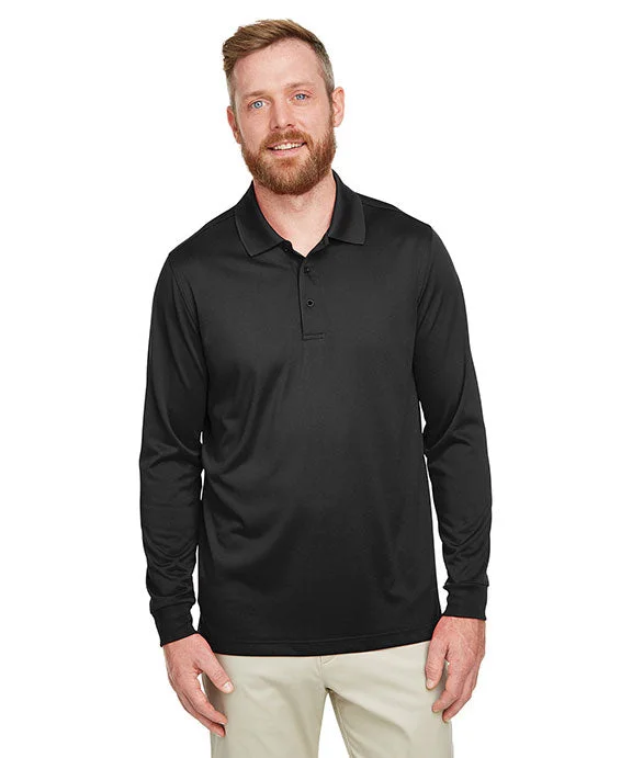 M348LT - Harriton Mens Tall Advantage Long Sleeve Snag Protection Plus IL Polo Shirt | Black