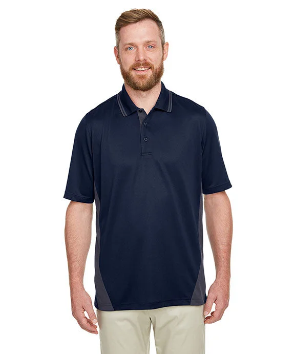 M386T - Harriton Mens Tall Flash Snag Protection Plus IL Colorblock Polo Shirt | Dark Navy/Dark Charcoal