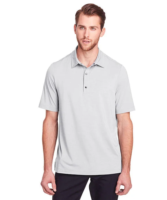 NE100 - North End Mens JAQ Snap-Up Stretch Performance Polo Shirt | Platinum