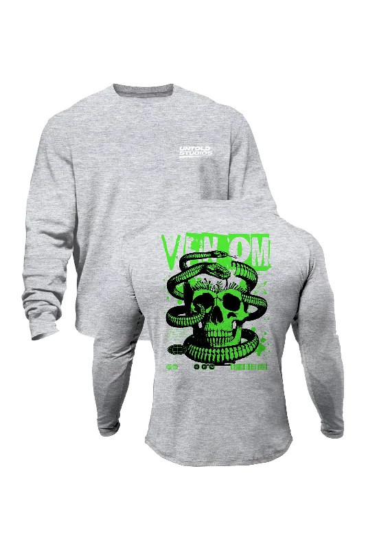 Untold Studios Gothic Venomous Skull Sweatshirt - Grey