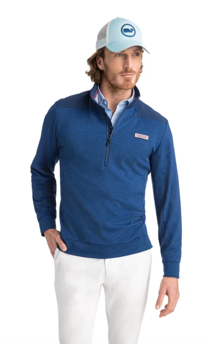 Vineyard Vines Performance Mesh Shep Shirt - Deep Bay