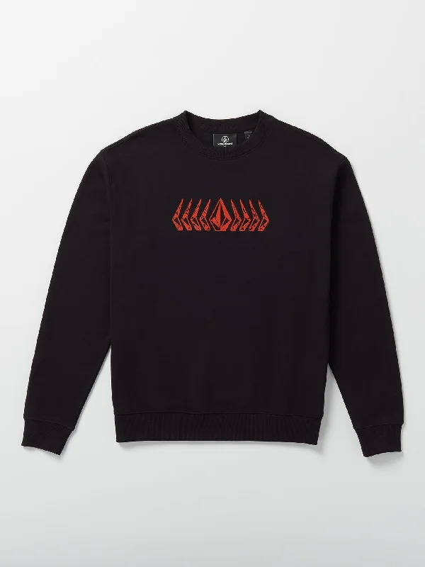 Watanite Crew Pullover Sweatshirt - Black