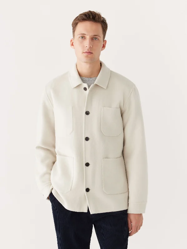 The Worker Wool Jacket in Light Grey