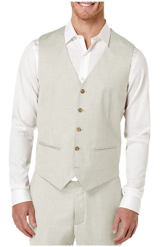 2 Pieces Single Brasted V Neck Men's Vest (Waistcoat+Pants)