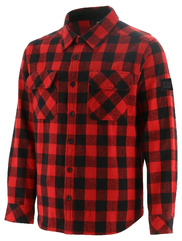 CAT Men's Buffalo Check Heavyweight Button Down Overshirt