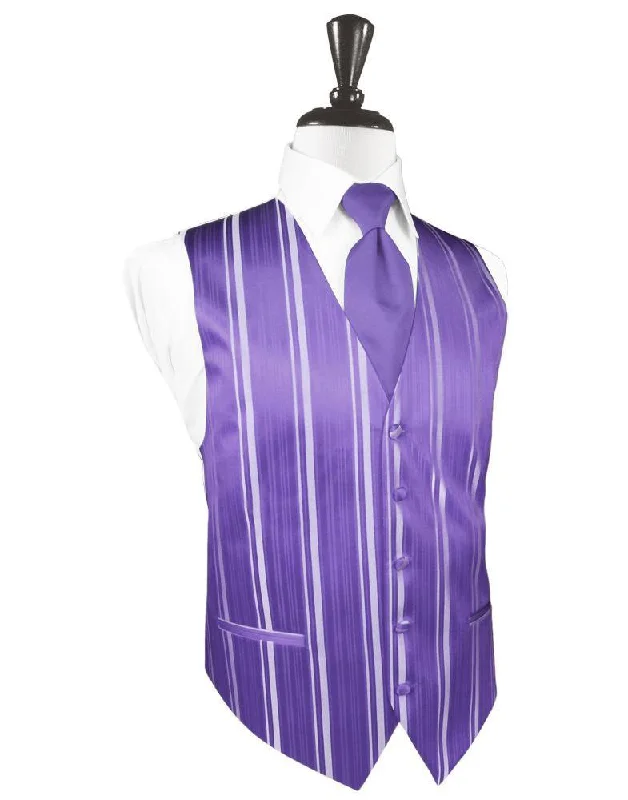 Freesia Striped Satin Tuxedo Vest