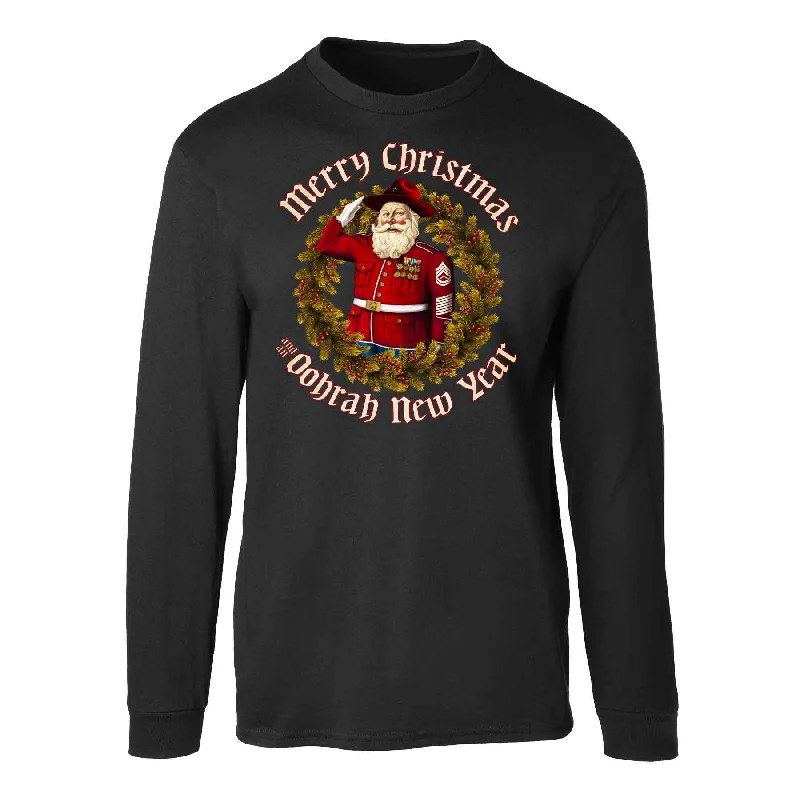 USMC Merry Christmas and an Oohrah New Year Long Sleeve